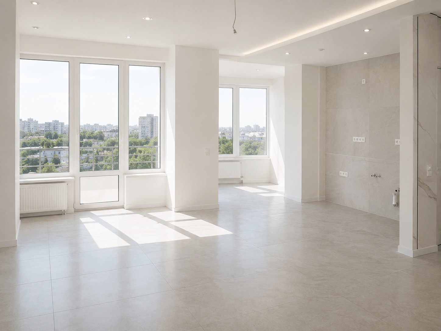 Încăpere curată după renovare și curățenie profundă